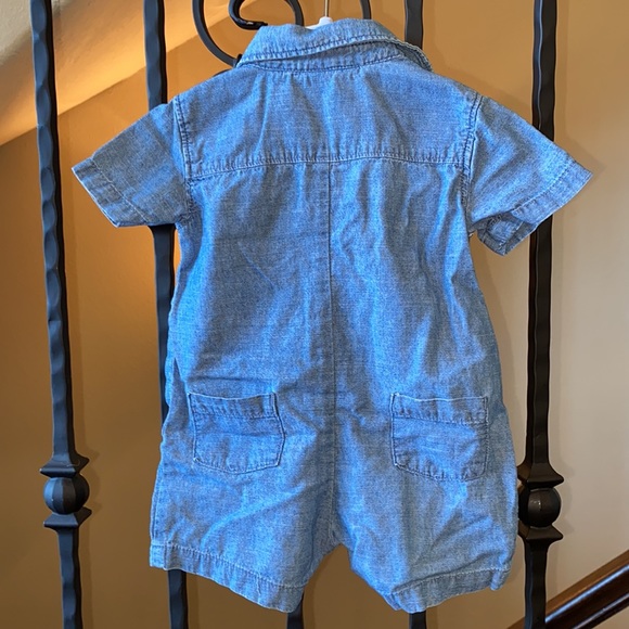 Gymboree Baby Denim Romper - Sun & Waves - Picture 2 of 4